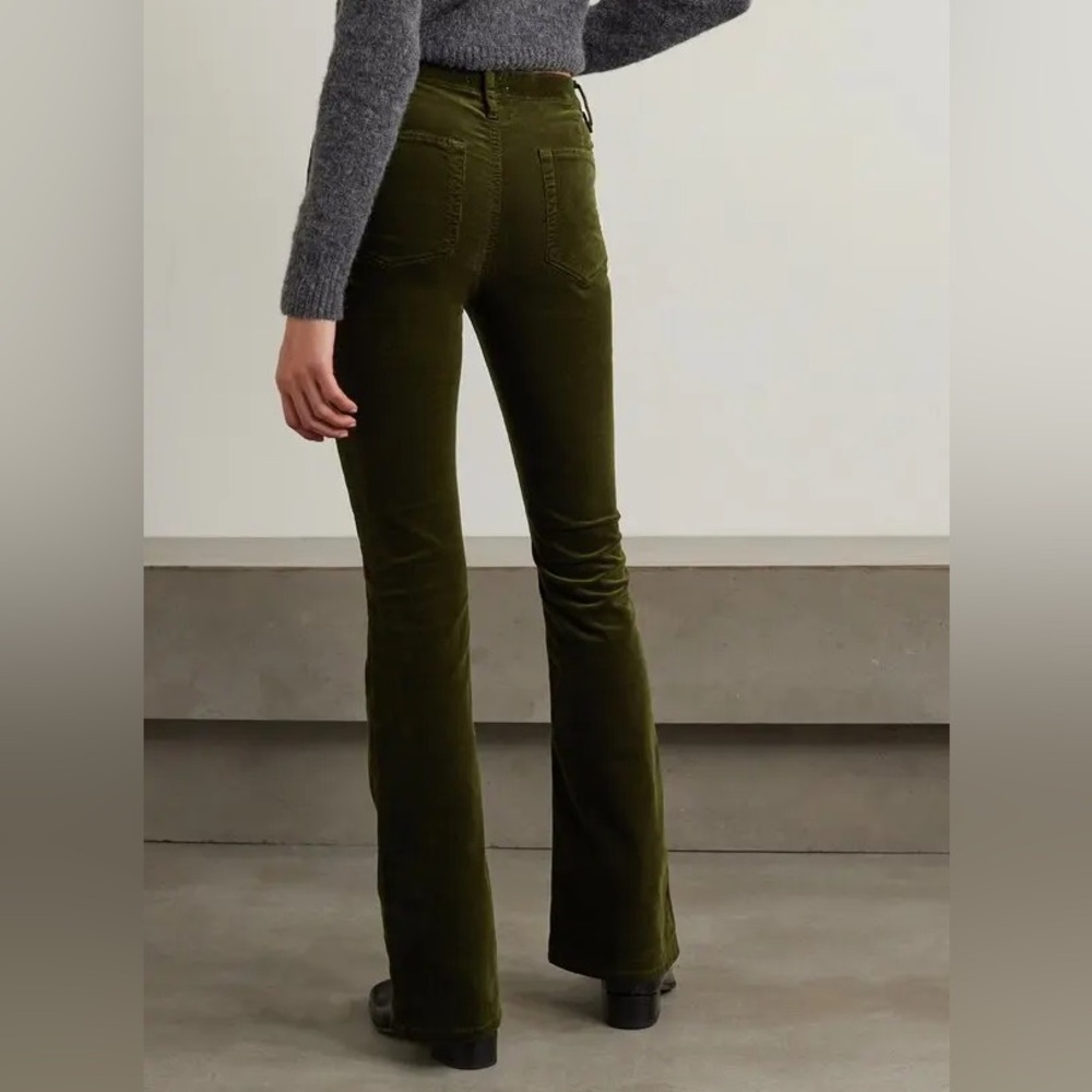NWOT FRAME Le High Flare Cord Jeans in Green
